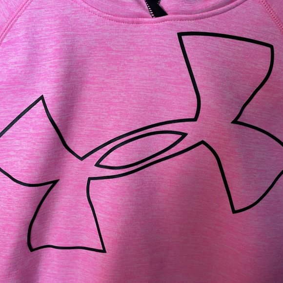 Girls Under Armour Hoodie Bright Pink Size Large - Picture 2 of 6